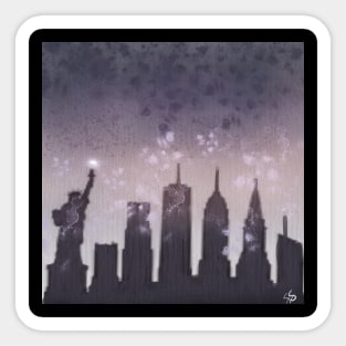 NewYork in Lilac Sticker